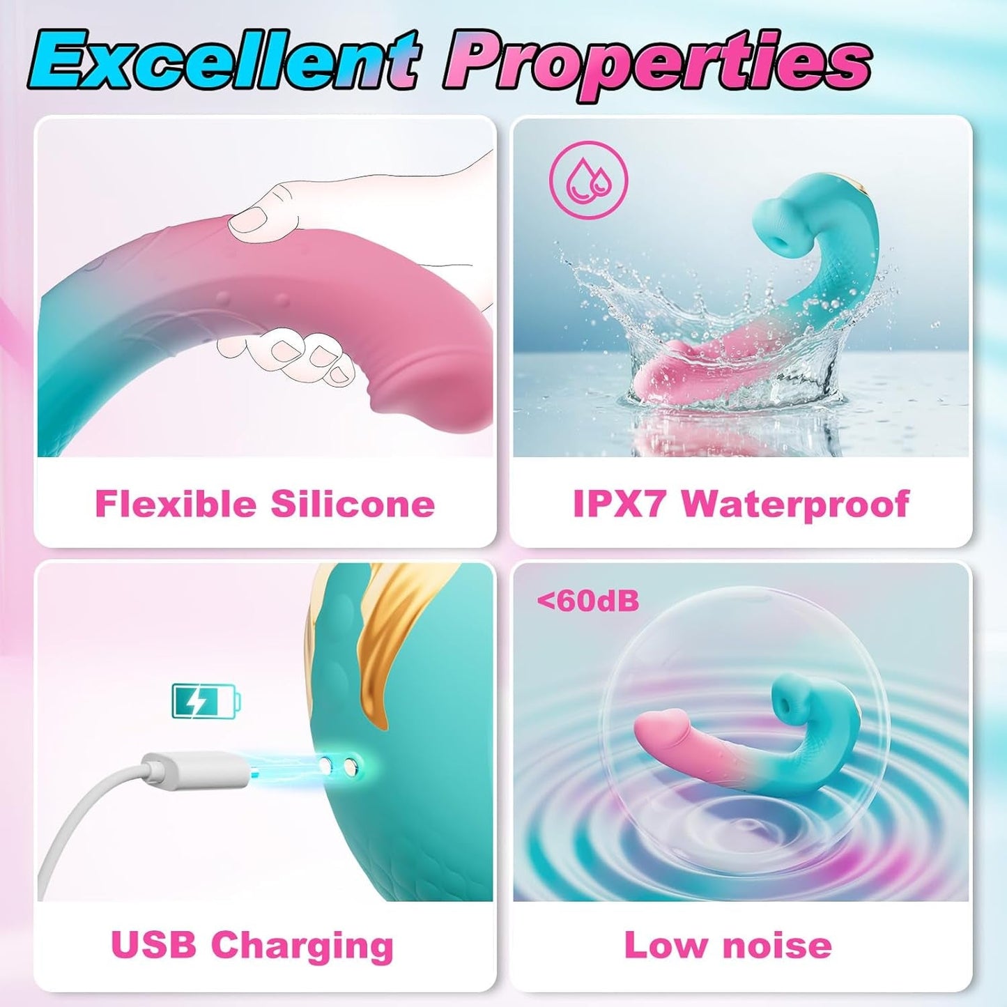 Vibrador succionador de clítoris OrbitSync App Control Rotating Beads