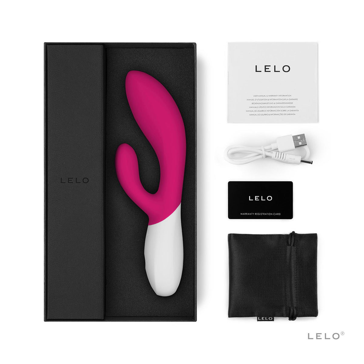 Vibrador LELO Ina Wave 2 Rabbit - Cerise
