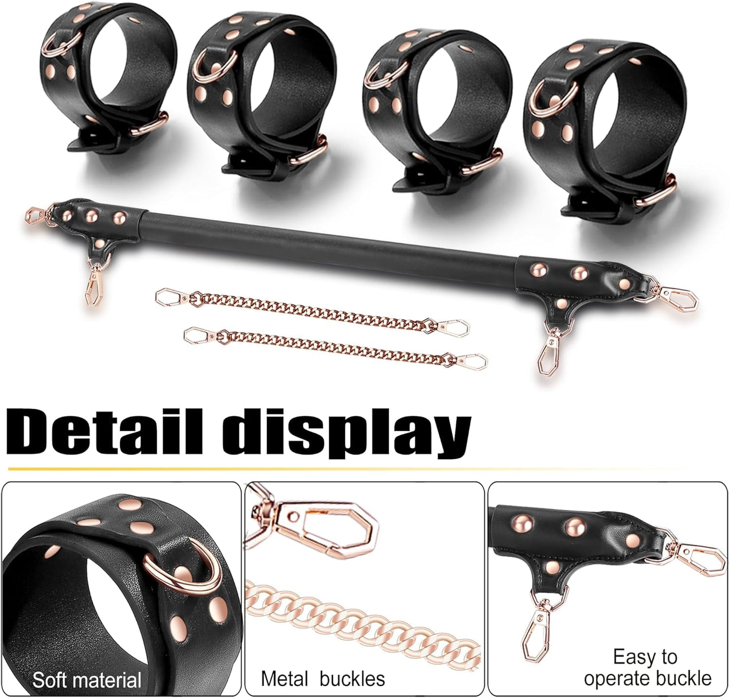 Kit BDSM de barra separadora ajustable ChainFlex