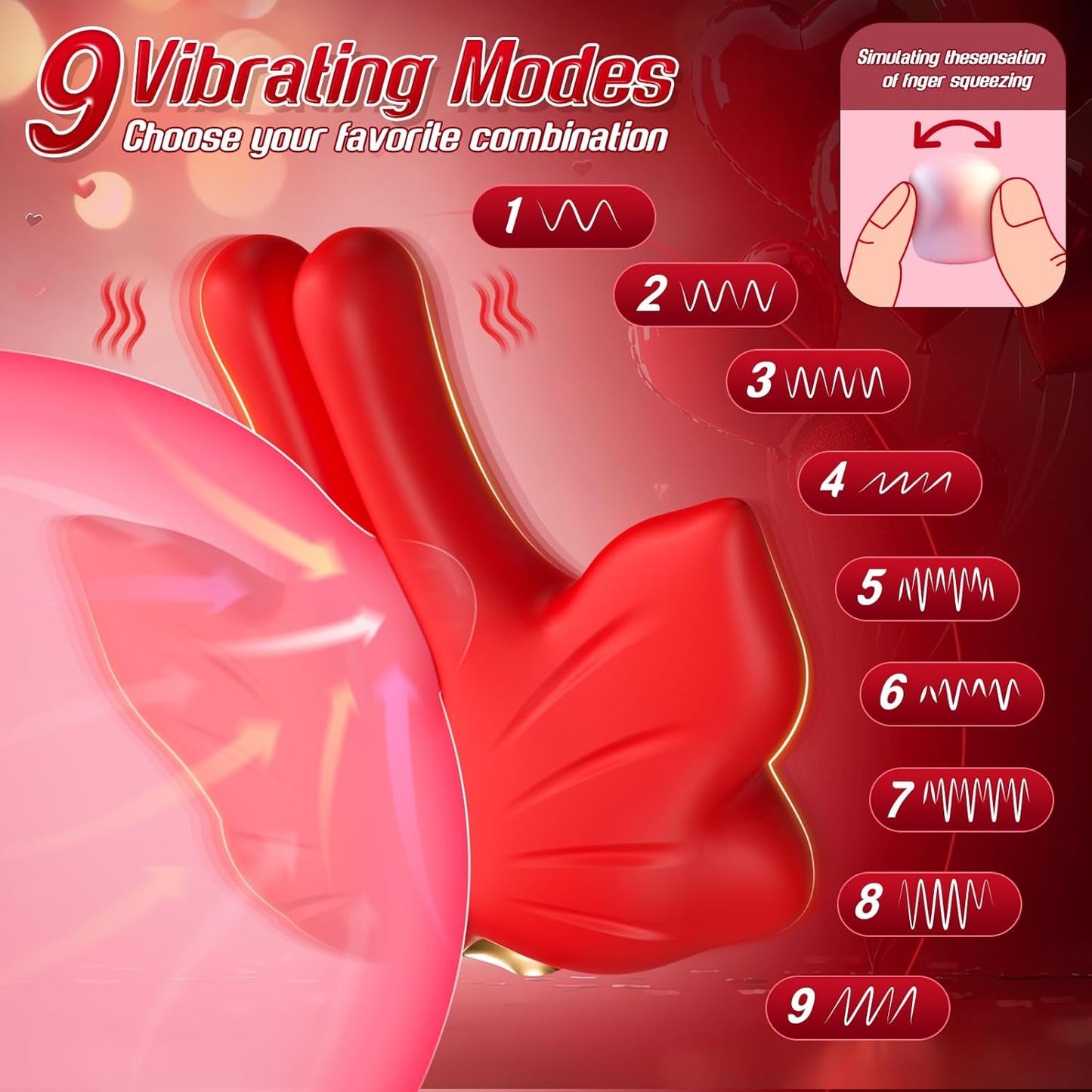 Pinzas vibradoras MagneticVibe de mariposa para pezones, 9 modos