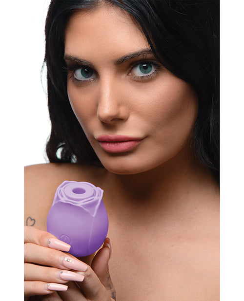 Vibromasseur clitoridien à aspiration Bloomgasm Wild Rose - Violet