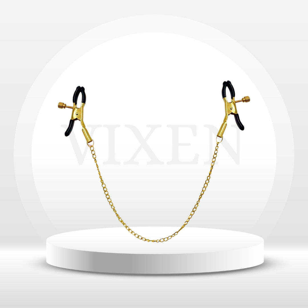 Pinzas ajustables para pezones GildedTease BDSM