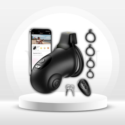 Jaula de castidad BDSM LockPulse controlada por aplicación