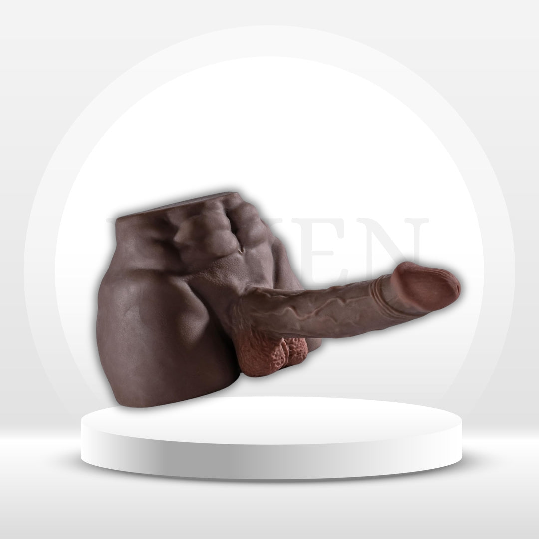 DualMate 2-in-1 Male Torso Sex Doll with Bendable Dildo