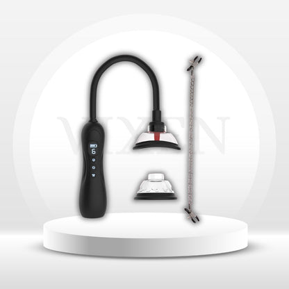 BlissPump Electric Pussy Pump with BDSM Nipple Clamps