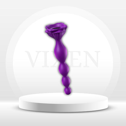 Vibromasseur Perles Anales VioletKiss Rose avec 9 Modes