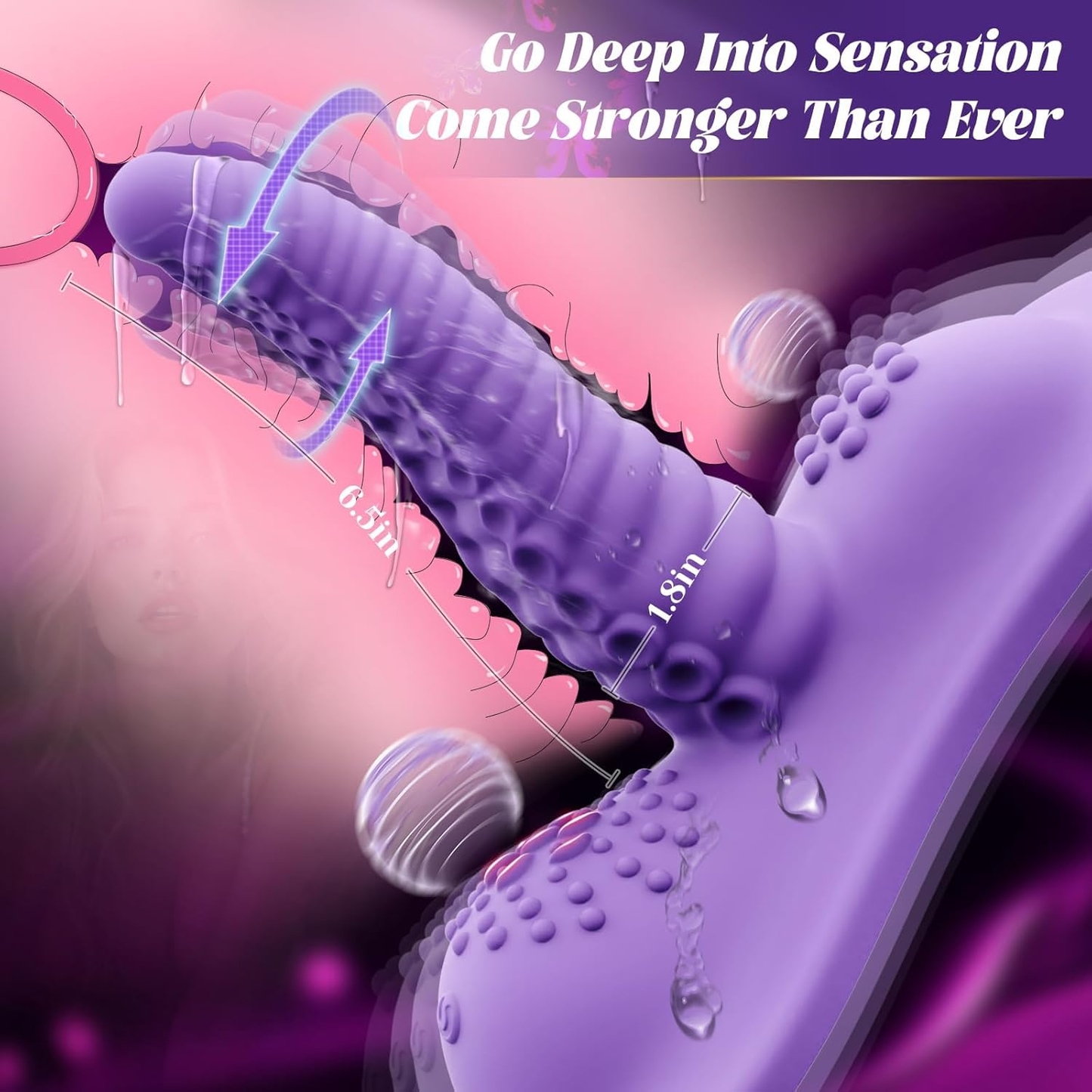 VelvetHydra Riding Dildo Vibrator