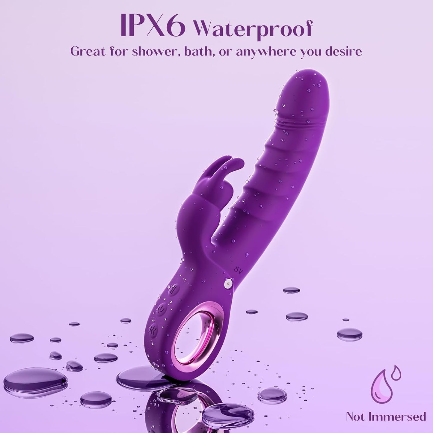 VelourRose Rose Vibrateur lapin vibrant 7 modes étanche
