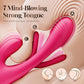 RosePulseX Rabbit Vibrator 14 Modes Flapping Tongue Waterproof