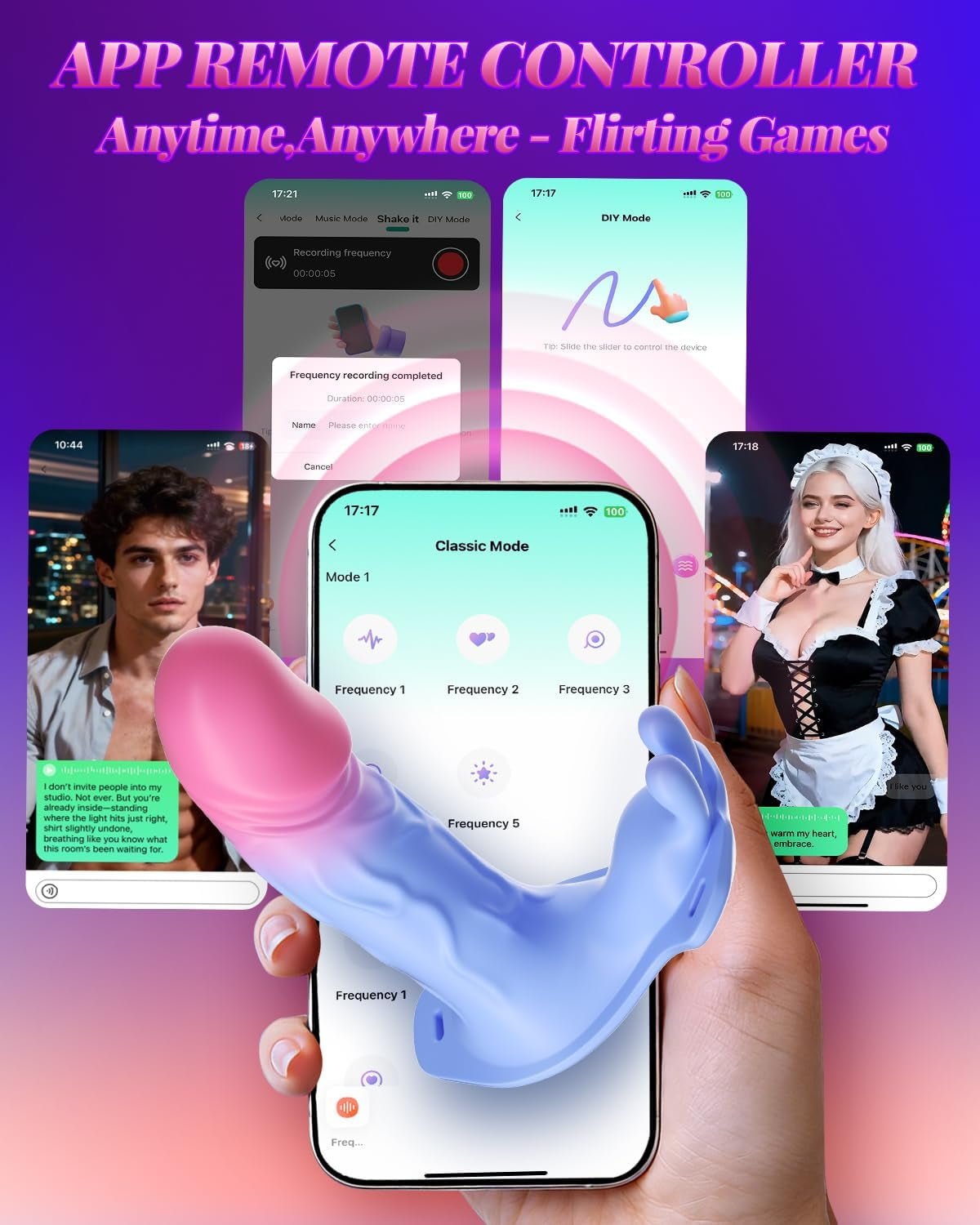 ThrustSync Vibrador Panty Wearable de Empuje con Control por APP