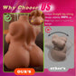 Muñeca sexual CurveLuxe BBW Torso marrón 3 en 1 de 4 kg