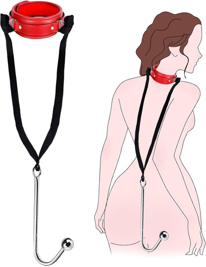Kit BDSM de collar con argolla y correa SteelLeash