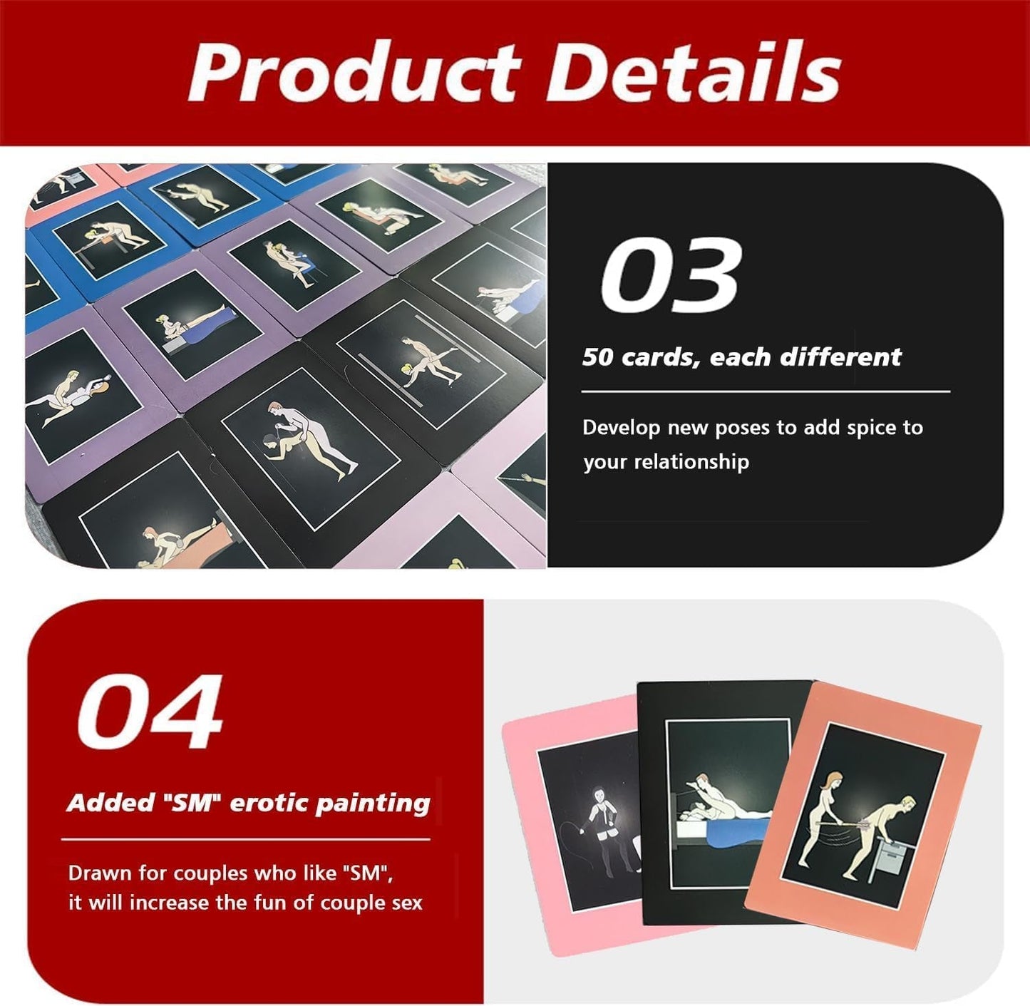 Cartas de Posiciones Sexuales BDSM de VelvetDare