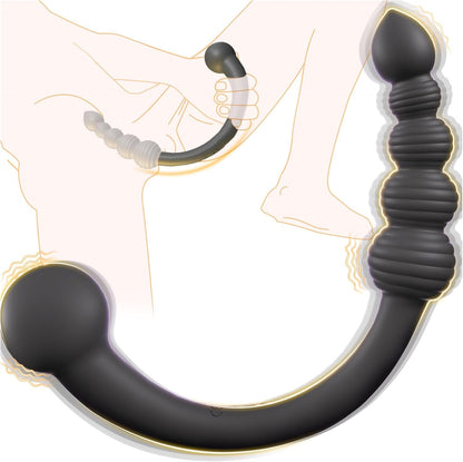 Masajeador de próstata vibratorio de doble punta CurvePulse con 9 modos