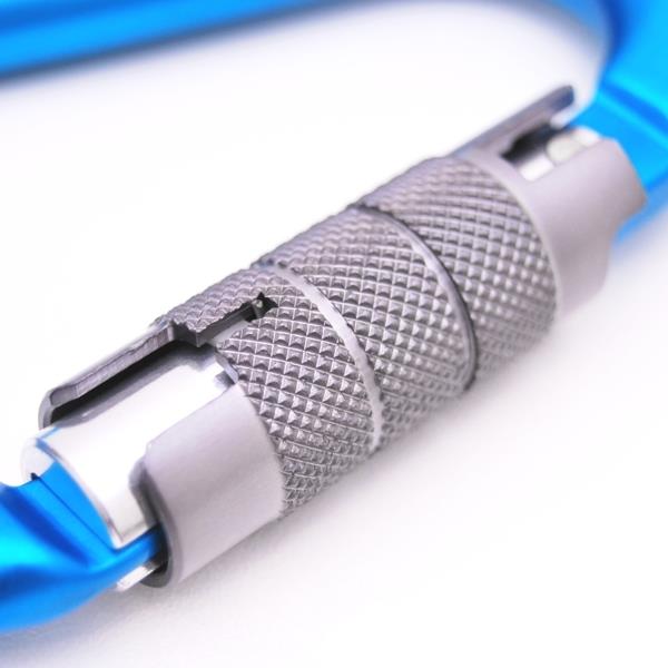 Aluminum Carabiner - Twist Lock (autolock) - HMS Pear Shape - Rated - For Rigging, Suspension