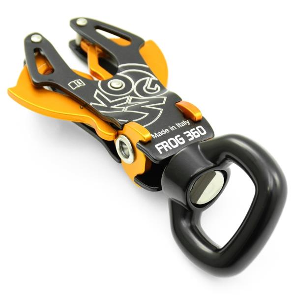 Émerillon à manille montable sur anneau pour anneaux de suspension - 23 kN - Frog 360 - Émerillon compatible avec les textiles