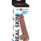 Get Lucky 9" Real Skin Dildo - Light Brown