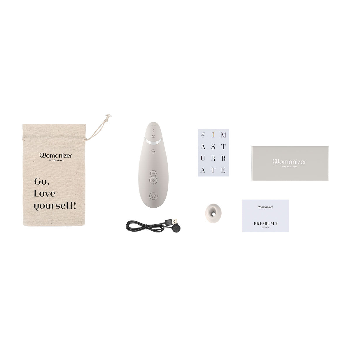 Womanizer Premium 2 Clit Sucker - Warm Gray