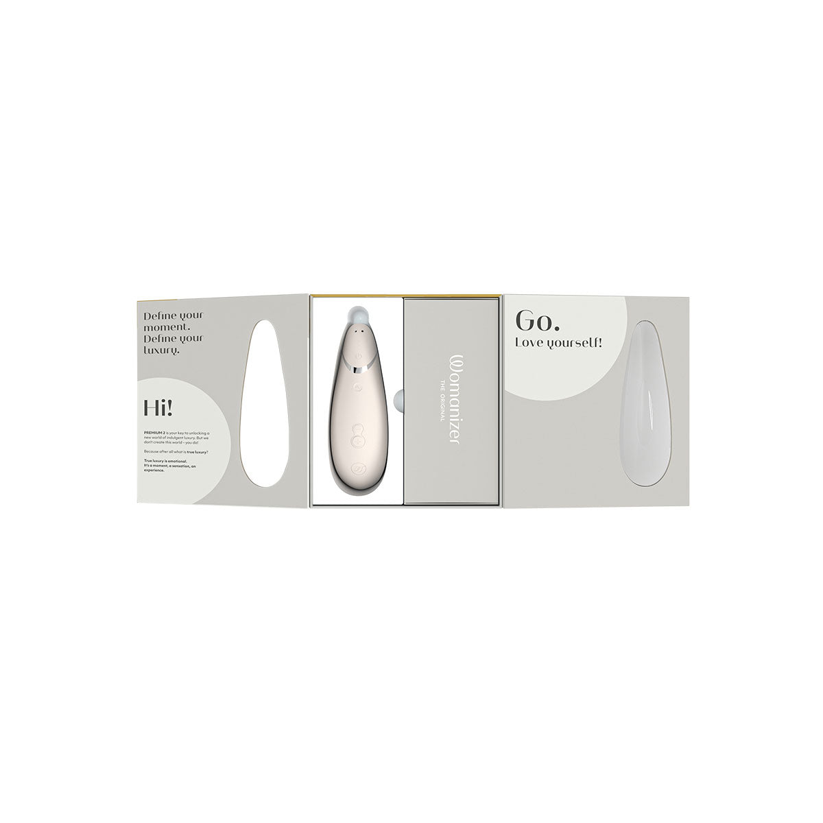 Womanizer Premium 2 Clit Sucker - Warm Gray