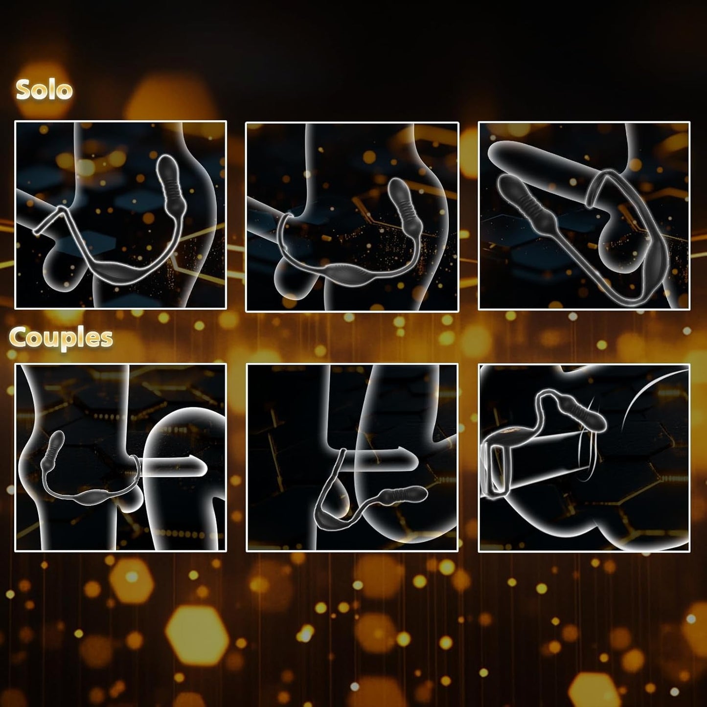 QuadThrust Masajeador de Próstata Anillo para Pene por App con Control Remoto 9 Modos