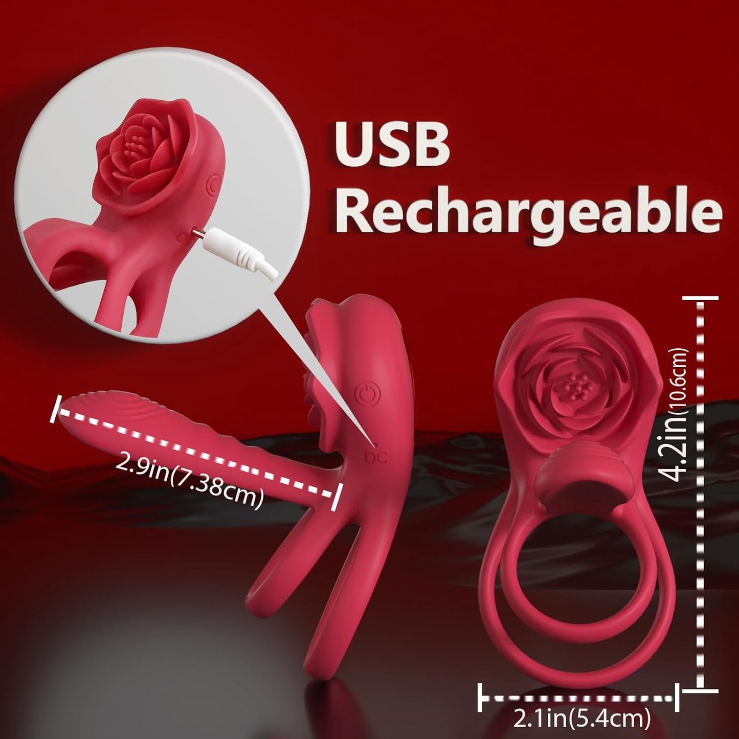 Anillo vibrador para pene y estimulador de clítoris MechaGlide