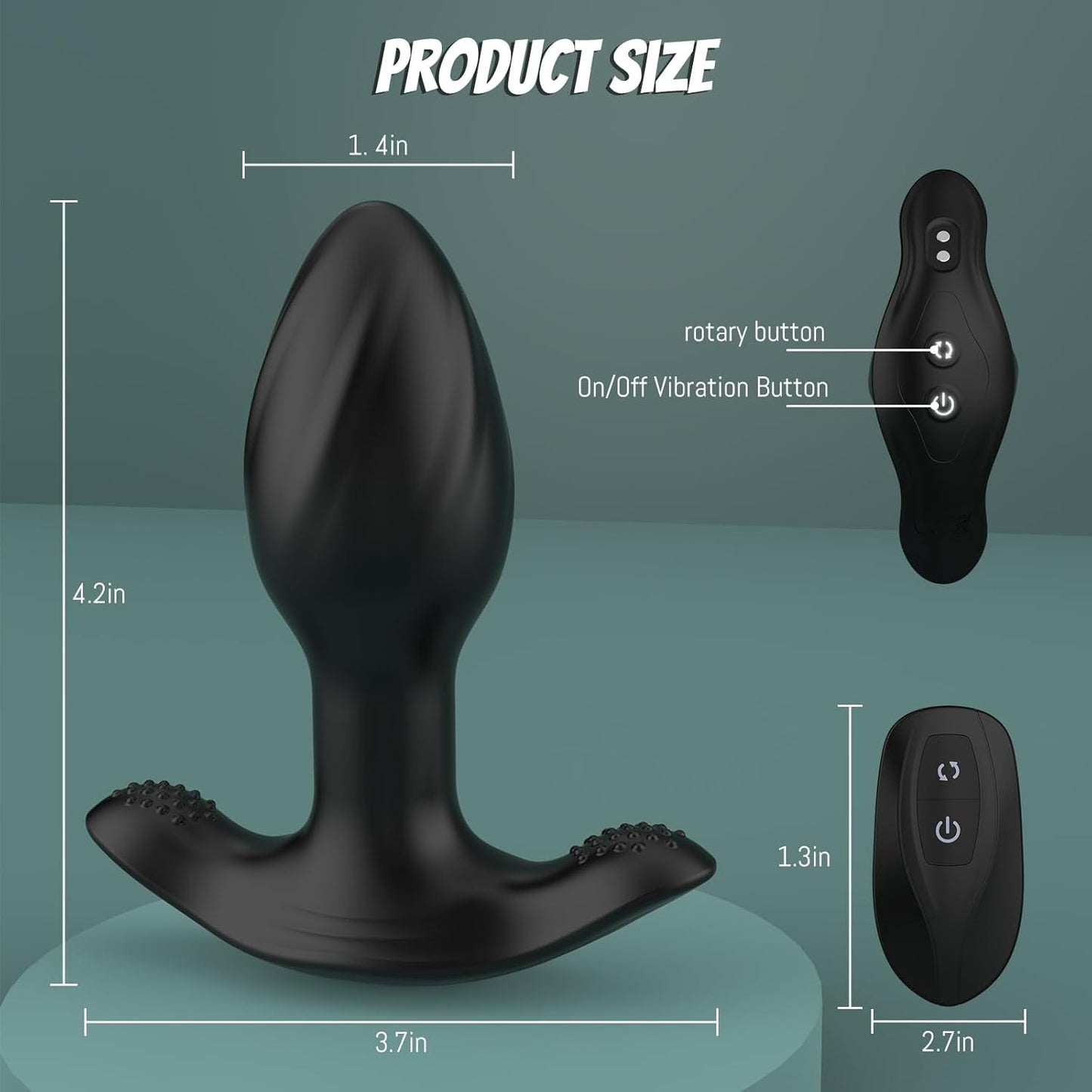 Rotatix Vibrador remoto de tapón anal