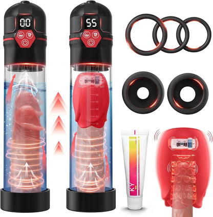 VibeFlux Bomba de Pene con 5 Modos de Succión y 7 de Vibración