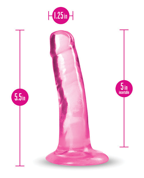 B Yours Plus Dildo rígido y placentero de 5,5" - Rosa