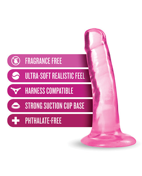 B Yours Plus Dildo rígido y placentero de 5,5" - Rosa