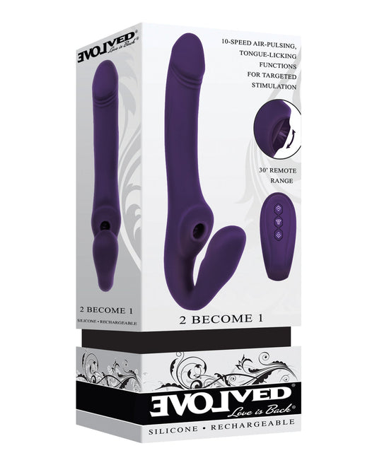 Evolved 2 Become 1 Strapless Strap On Purple