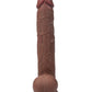 Get Lucky 11" Real Skin Dildo - Light Brown