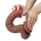 Get Lucky 11" Real Skin Dildo - Light Brown