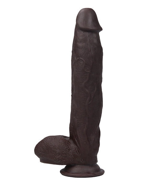 Dildo realista de 30,5 cm "Get Lucky" - Marrón oscuro