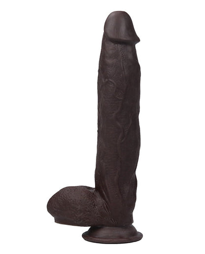 Dildo realista de 30,5 cm "Get Lucky" - Marrón oscuro