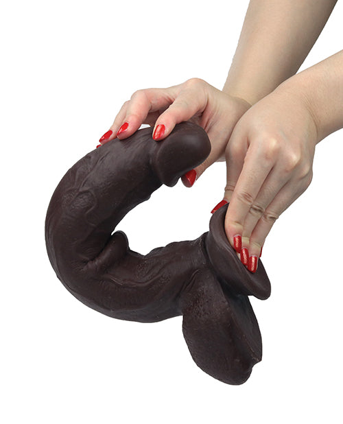 Dildo realista de 30,5 cm "Get Lucky" - Marrón oscuro