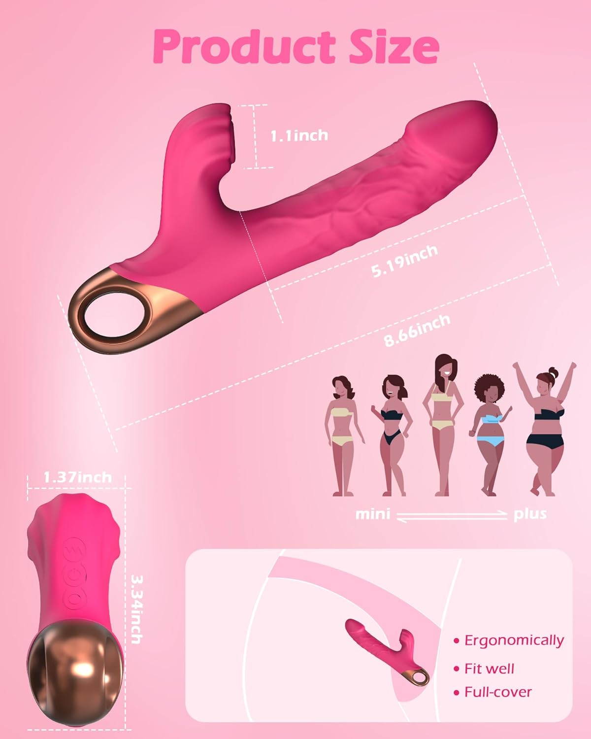Vibrador PowerPoint Punto G con 9 Modos de Succión y Vibración
