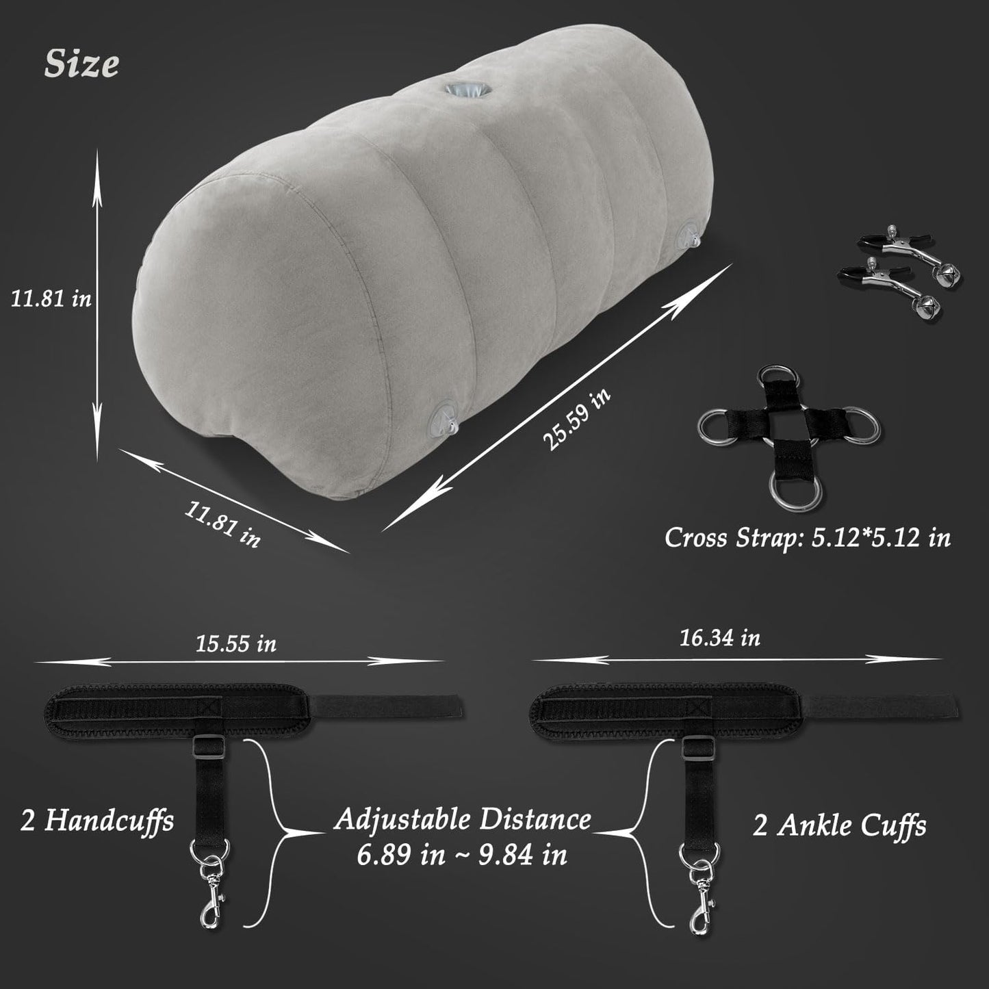 SatinPulse Sex Pillow Cuffs Set