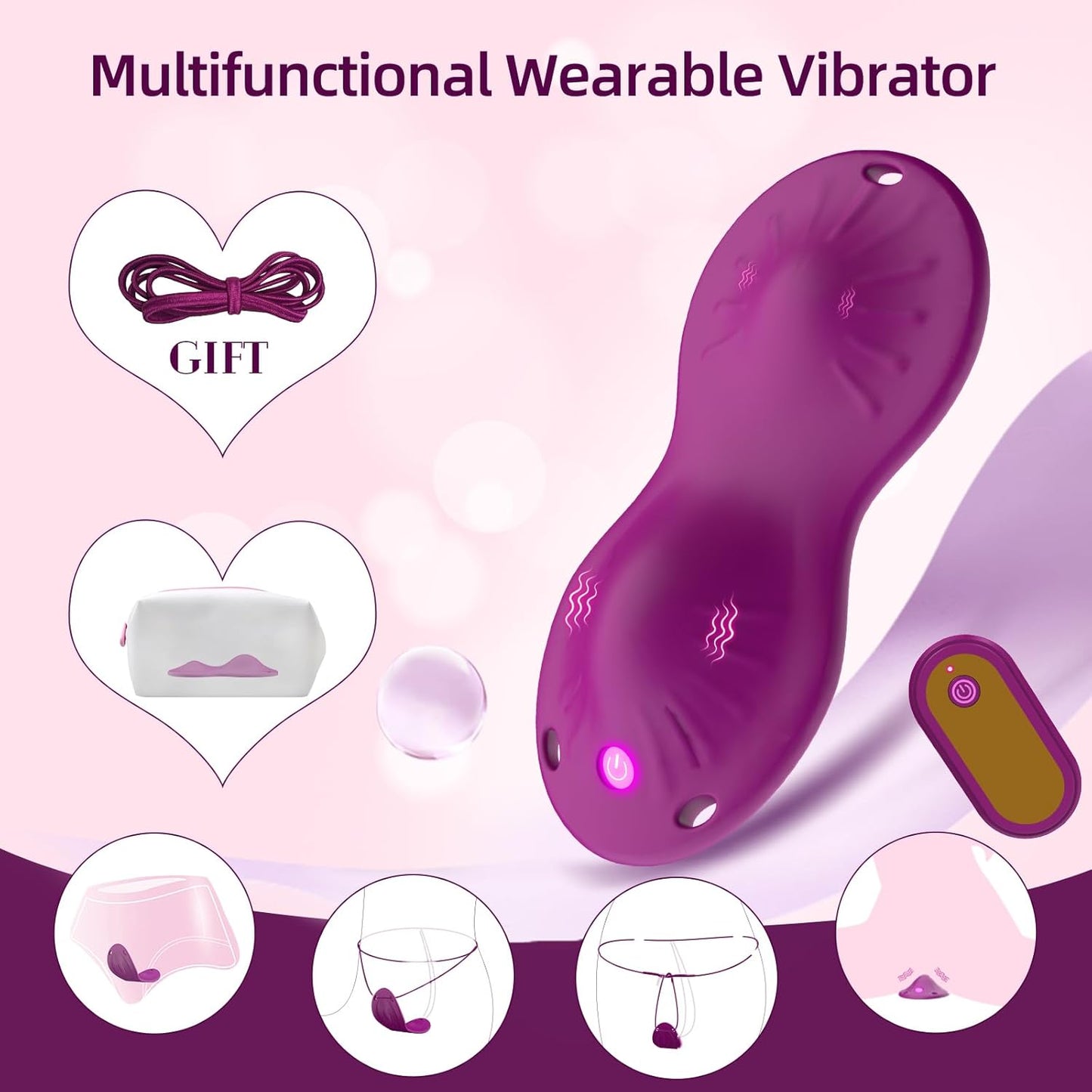Vibrador de bragas portátil OpalPulse