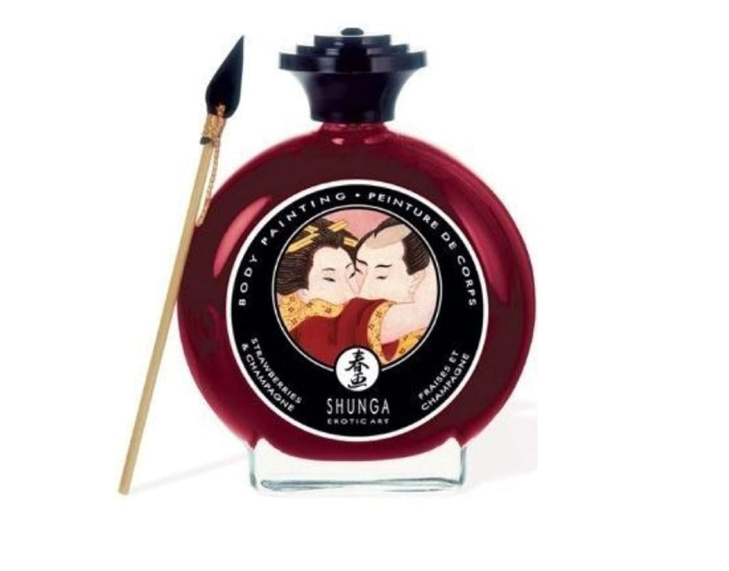 Pintura corporal comestible sabor champán y fresas
