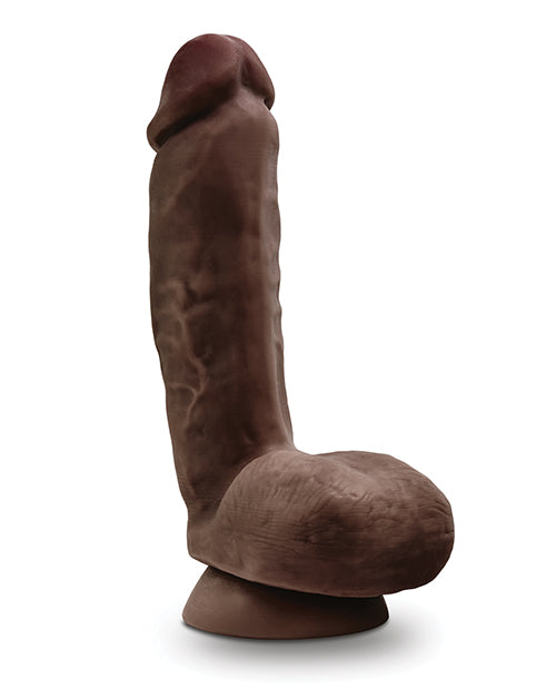 Dildo autolubricante Glide de 8,5" con bolas - Chocolate