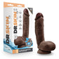 Dildo autolubricante Glide de 8,5" con bolas - Chocolate