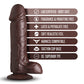 Coverboy Movie Star Godemichet de 20 cm - Chocolat
