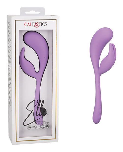 Elle Liquid Silicone Dual Flicker - Violet