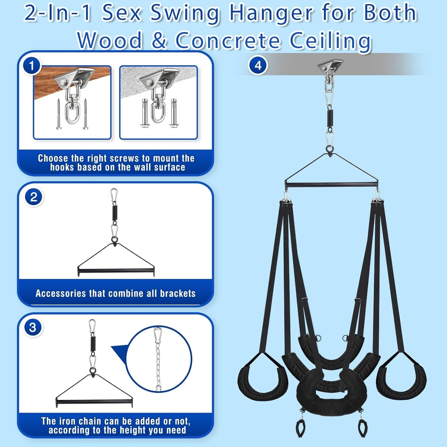 TitanOrbit 360° Ceiling Sex Swing 1000lb
