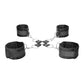 Menottes noires et blanches velcro pour mains et chevilles - Noir