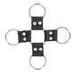 Menottes noires et blanches velcro pour mains et chevilles - Noir