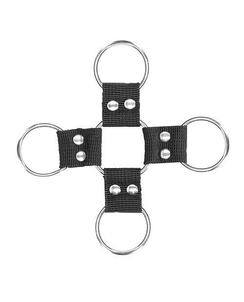 Menottes noires et blanches velcro pour mains et chevilles - Noir