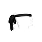 Corbata de satén en blanco y negro para bondage - Negro