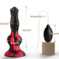 ColorKnot Dildo de silicona de 8.3 pulgadas con chorro, 2 nudos y ventosa