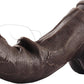 EbonyTitanX 10” Ebony Realistic Dildo Dual Density Suction Cup